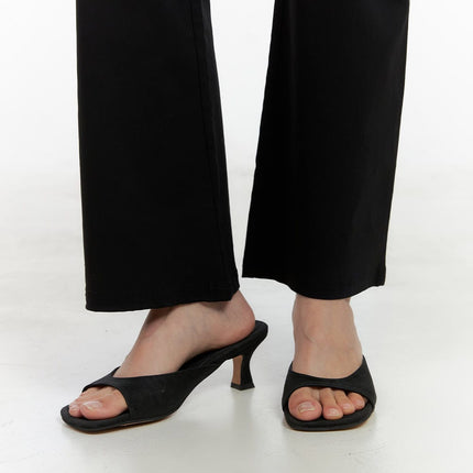 minimal-heel-sandals-ol411 / Black