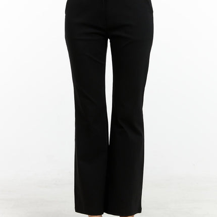 slim-bootcut-basic-pants-ol411 / Black