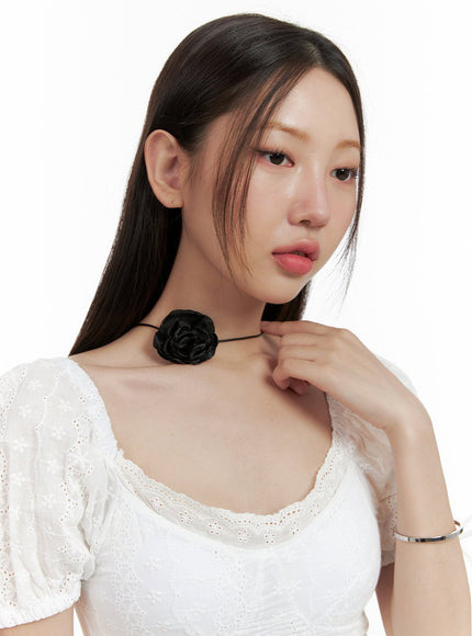 rosy-neck-choker-ol402 / Black