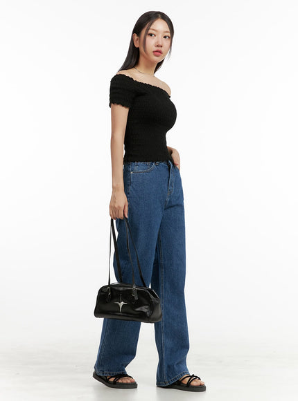 blue-wide-leg-jeans-ou407 / Blue