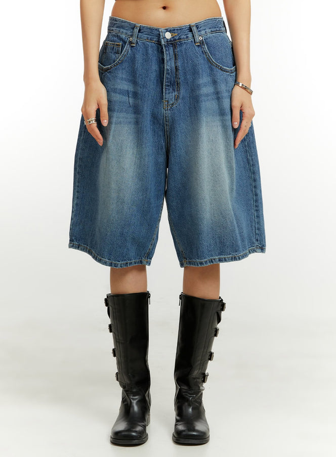 low-rise-bermuda-jorts-cu421 / Blue