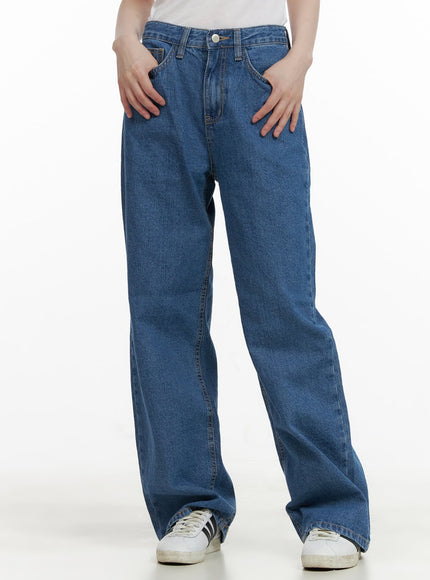 blue-straight-leg-jeans-cy428 / Blue