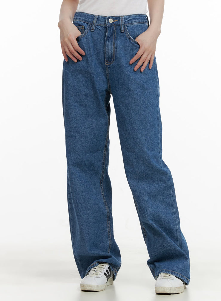 blue-straight-leg-jeans-cy428 / Blue