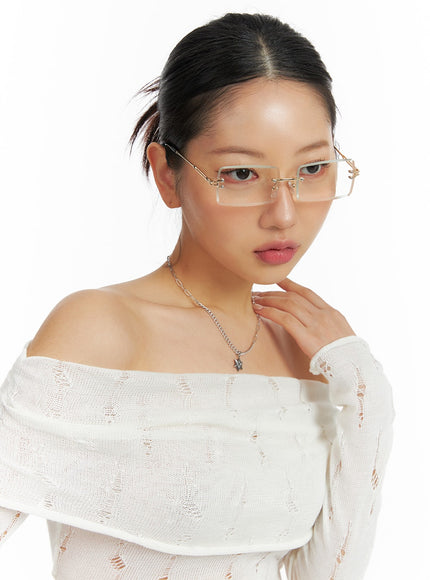 square-glasses-cf416 / Clear