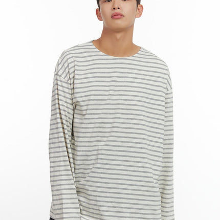 mens-classic-stripe-t-shirt-io420 / Gray