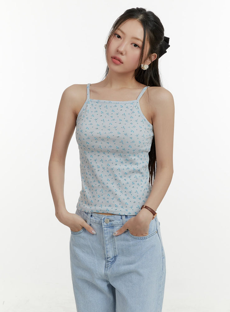 floral-cami-top-oy413 / Light blue