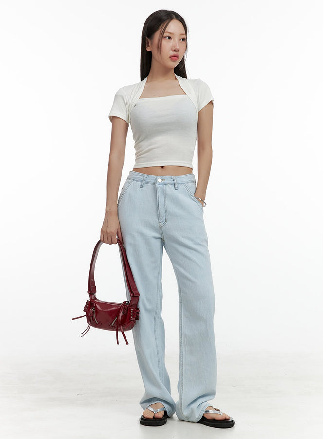 straight-leg-jeans-ol401 / Light blue