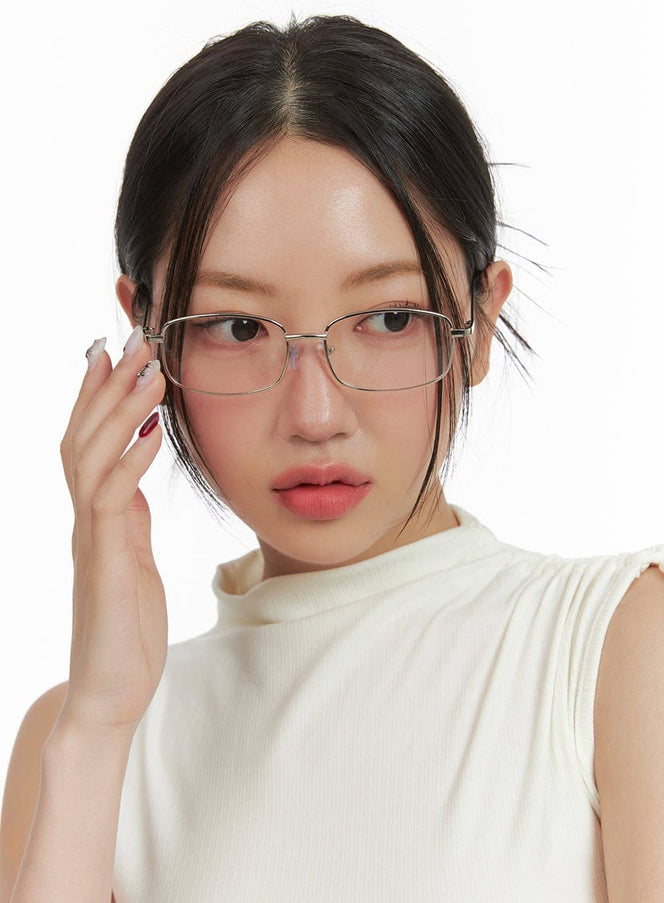 square-glasses-cy423 / Silver