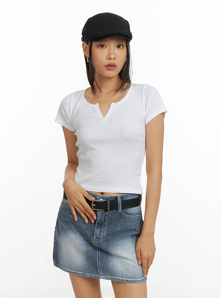 basic-cotton-crop-tee-il409 / White