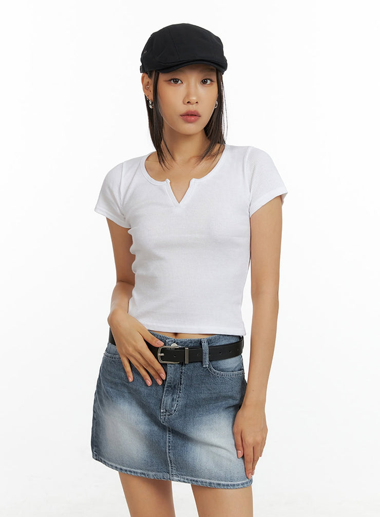 basic-cotton-crop-tee-il409 / White