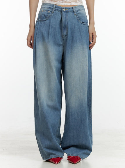 washed-baggy-jeans-cl410 / Blue