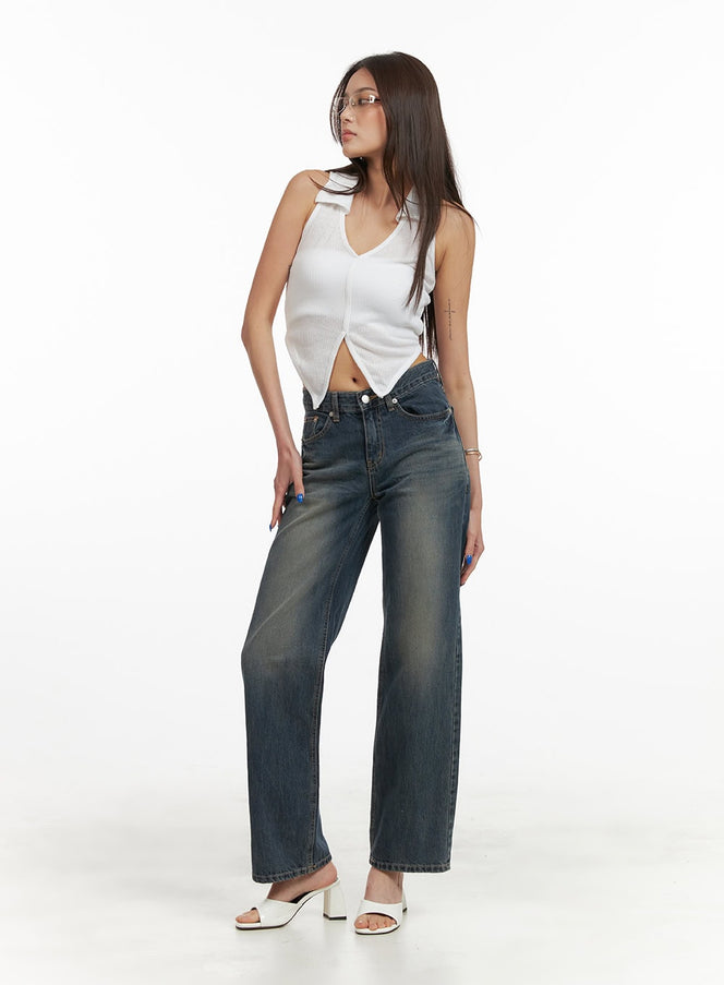 straight-leg-jeans-cy424 / Blue