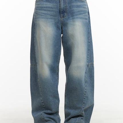 low-rise-baggy-jeans-unisex-cy417 / Blue