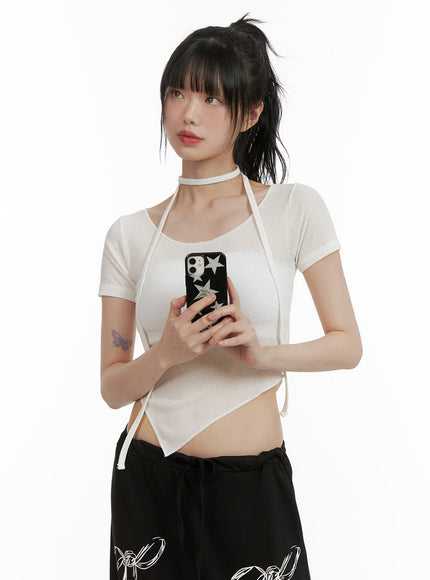 sheer-chic-crop-top-with-thin-scarf-cu410 / White