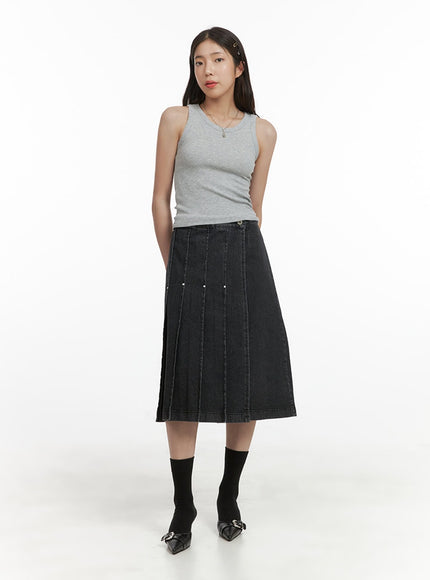 pleated-denim-midi-skirt-cy416