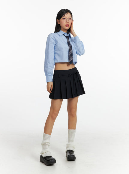 mid-waist-bowknot-pleated-mini-skirt-cf407