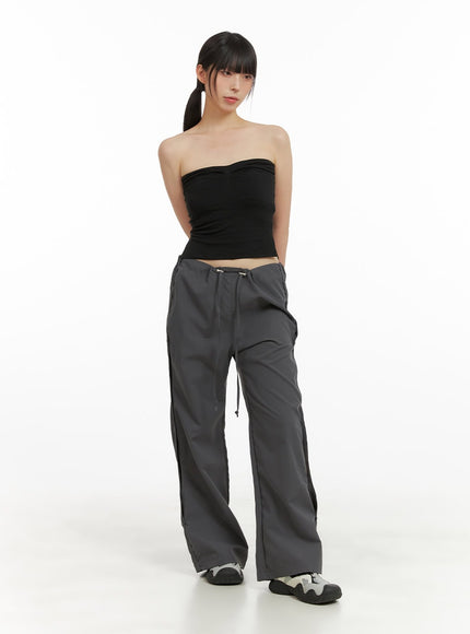 buttoned-cut-out-string-waist-pants-cu424