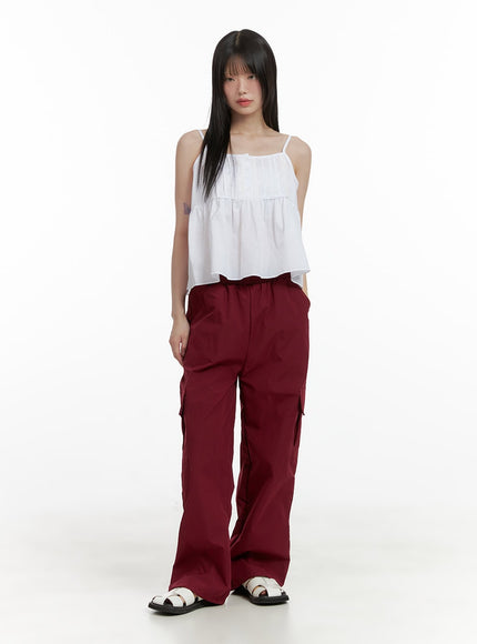 solid-string-waist-cargo-pants-cl412