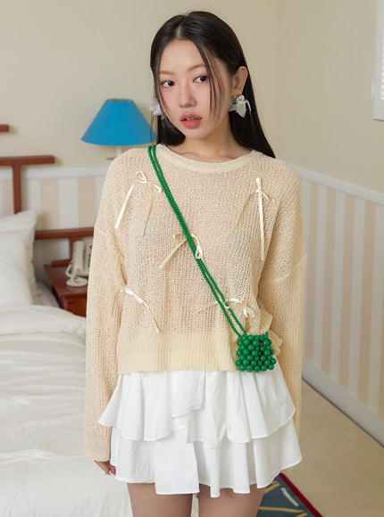 pearl-crossbody-micro-bag-oy427 / Green