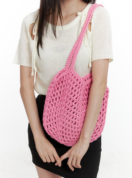 crochet-tote-bag-ol411 / Pink