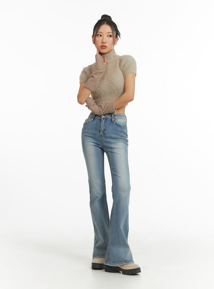 fuzzy-turtleneck-short-sleeve-sweater-cj429