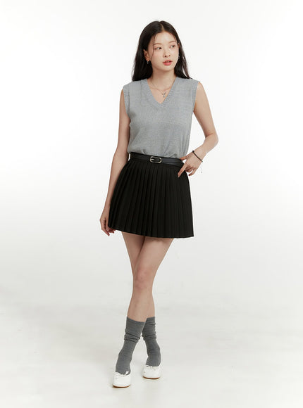 pleated-solid-mini-skirt-ou418