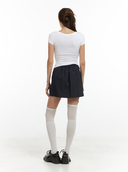 ribboned-stripe-unbalanced-mini-skirt-cl405