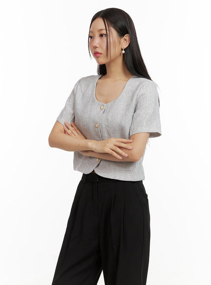 short-sleeve-buttoned-u-neck-jacket-ou407