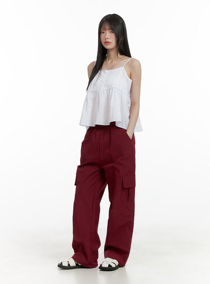 solid-string-waist-cargo-pants-cl412