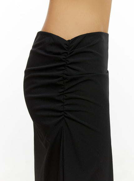 shirred-solid-maxi-skirt-iu412