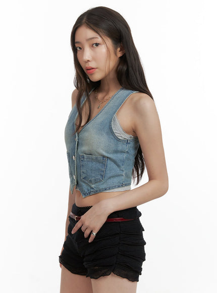 denim-v-neck-cropped-vest-cy416