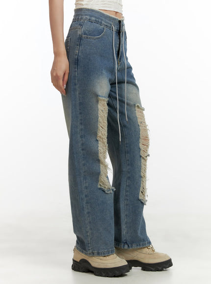 distressed-string-denim-jeans-ou404