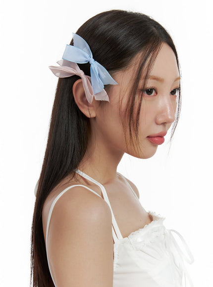 ribbon-hair-pin-ol401 / Pink