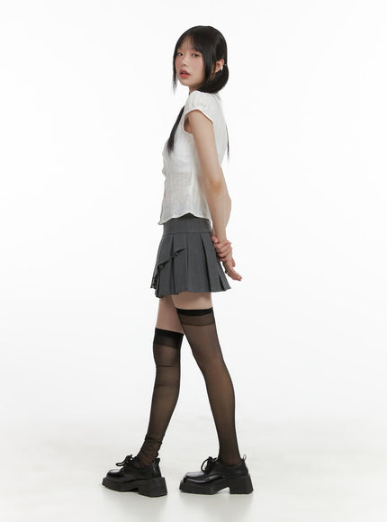 unbalanced-pleated-mini-skirt-cl412