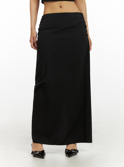 shirred-solid-maxi-skirt-iu412