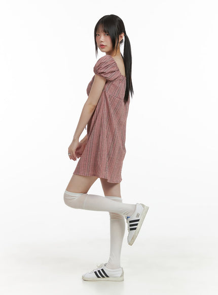 puff-sleeve-mini-dress-cl412