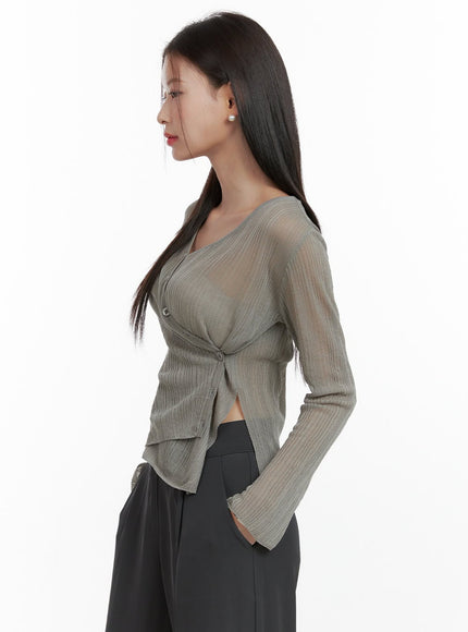 wrap-buttoned-v-neck-sheer-cardigan-ol411