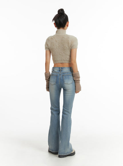 fuzzy-turtleneck-short-sleeve-sweater-cj429