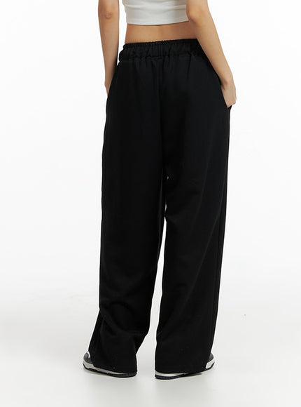 solid-elastic-waist-trousers-if402