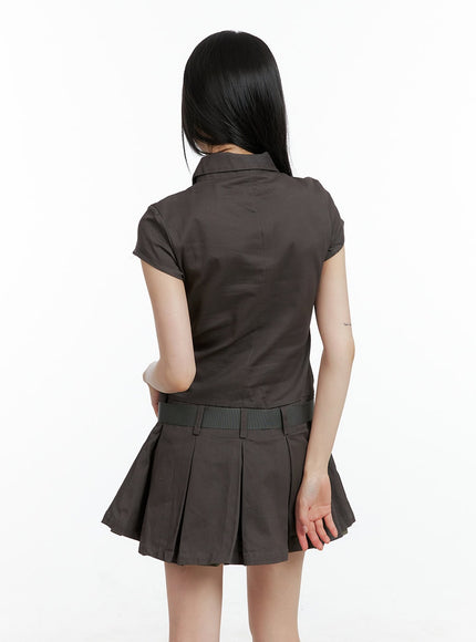 collar-buttoned-mini-dress-cl402