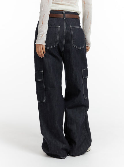 solid-baggy-cargo-jeans-cf416