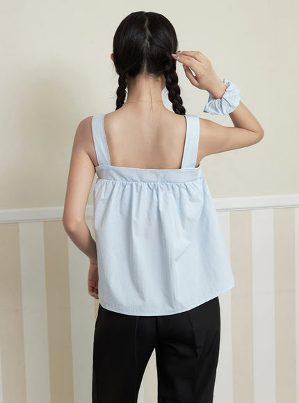 cotton-flare-tank-top-with-scrunchie-set-oy427