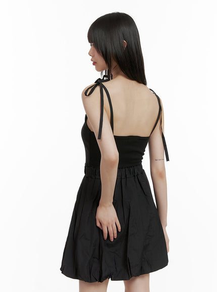 strap-shoulder-mini-balloon-dress-cy428