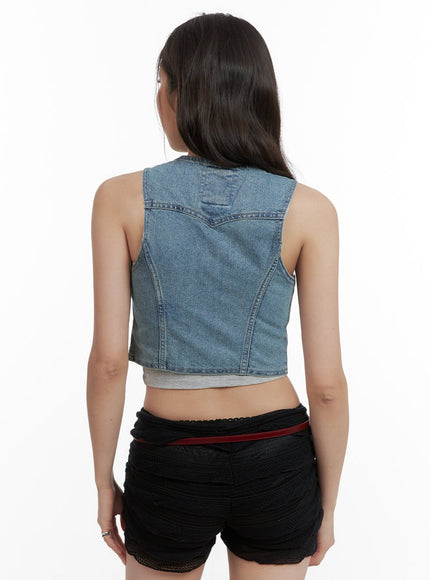 denim-v-neck-cropped-vest-cy416