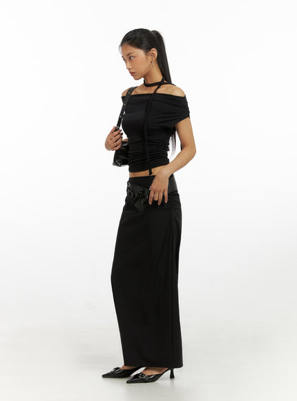 shirred-solid-maxi-skirt-iu412