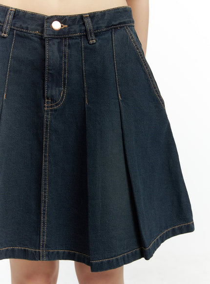 stitch-detail-denim-pleated-midi-skirt-cl403