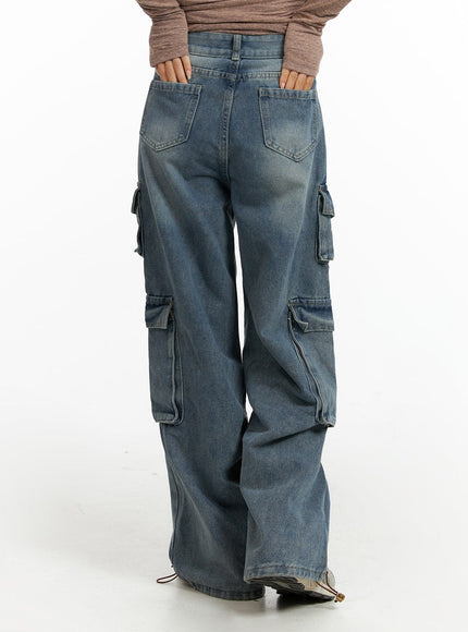 high-waist-pocket-cargo-straight-leg-jeans-cf416