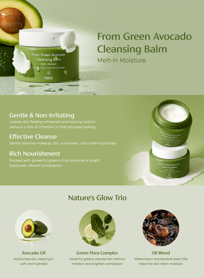 From Green Avocado Cleansing Balm