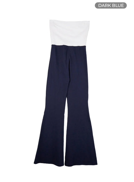 basic-solid-bootcut-leggings-iy422 / Dark blue