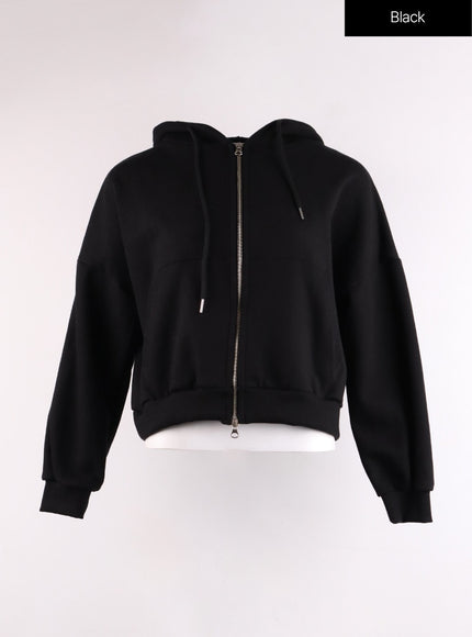 basic-hoodie-jacket-if402 / Black